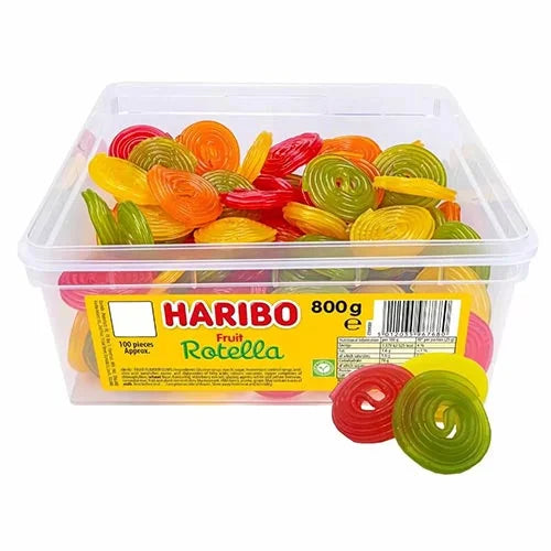 Haribo Rotella Fruit Sweets, Pack of 100 (Approx. 800g)