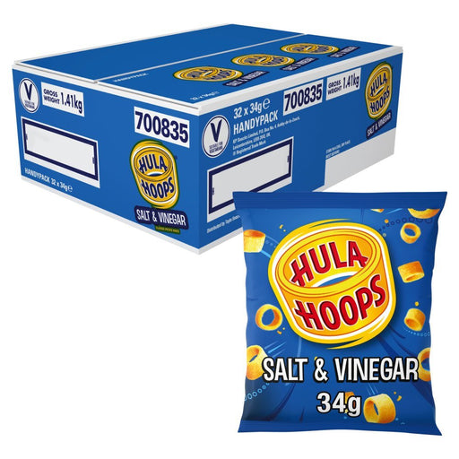 Hula Hoops Salt & Vinegar 32 x 34g - NetCrisps