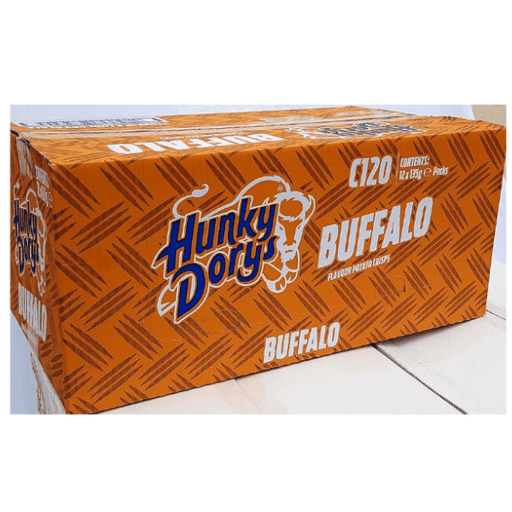 Hunky Dory BuffaloLarge Bags | Box of 12 Large Sharing Bags (135g) - NetCrisps