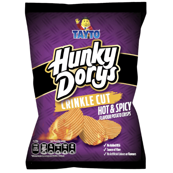 Hunky Dorys Hot & Spicy 12 x 130g - NetCrisps