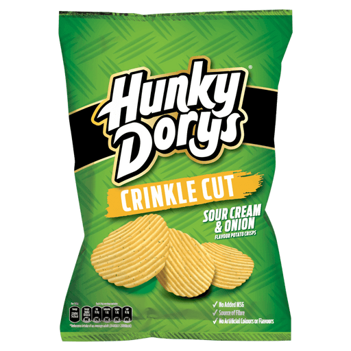 Hunky Dorys Sour Cream & Onion | 12 x 130g - NetCrisps