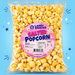 Larry Snacks Salted Popcorn 250g bag on a playful blue background