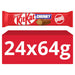 Nestle KitKat Chunky Duo chocolate bar pack shown above a large red box with white text reading 24x64g, on a white background.
