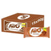 Box of Aero chocolate bars with a single bar on a white background