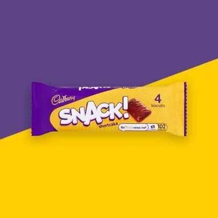 Cadbury Snack Shortcake Biscuits | Box of 36 Packets (40g) | Chocolate Biscuits | Netcrisps