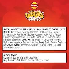 Walkers Baked Wotsits Giants Sweet & Spicy Flamin' Hot | Box of 9 (130g)