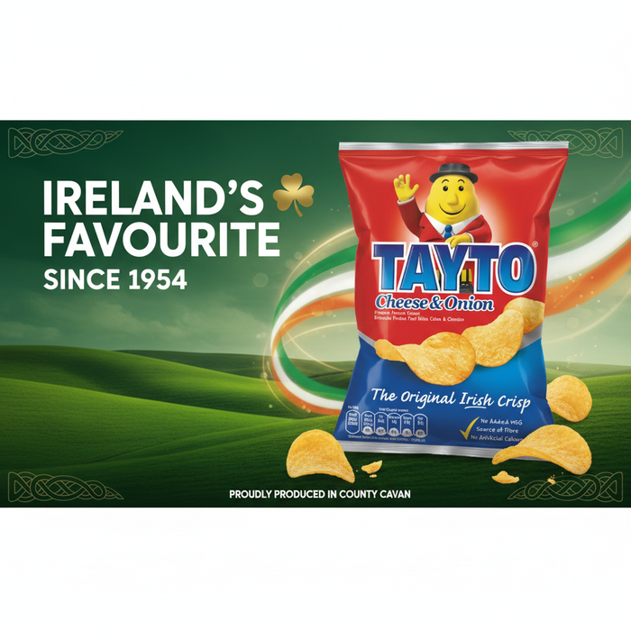 Irish Brand Dominance Banner with Tayto Cheese and Onion