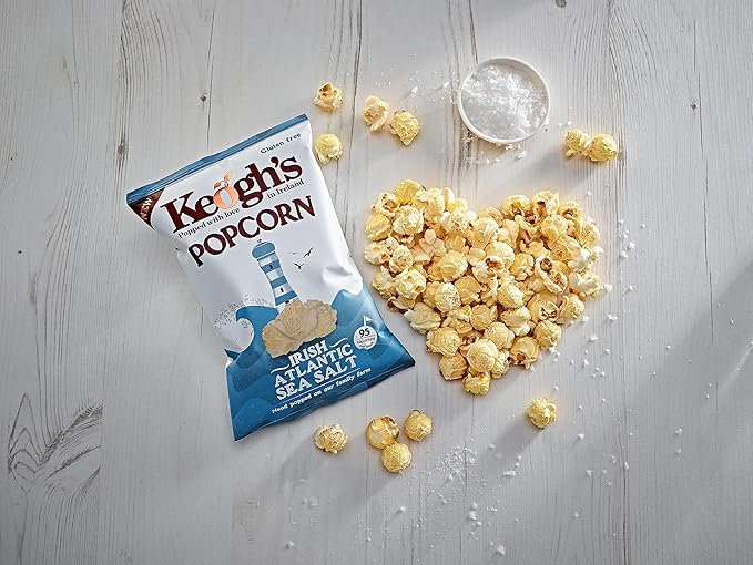 Keoghs Bigger Bite Irish Atlantic Sea Salt Popcorn 12 x 70g(sharebags)|Netcrisps - NetCrisps