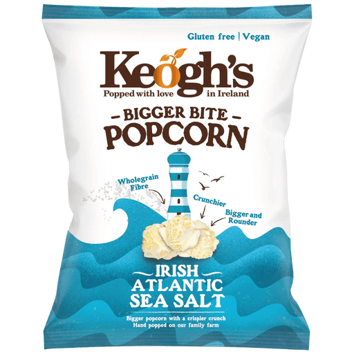 Keoghs Bigger Bite Irish Atlantic Sea Salt Popcorn 20x30g - NetCrisps