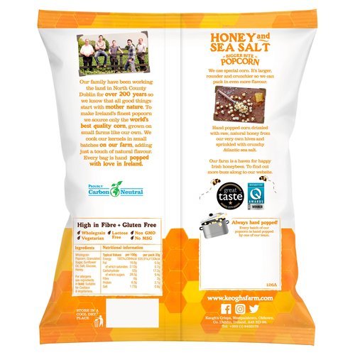 Keoghs Honey & Sea Salt Popcorn 24 x 33g - NetCrisps