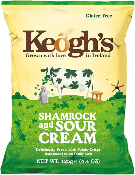 Keogh's Shamrock & Sour Cream Irish Potato Crisps - 24 x 45g|Netcrisps - NetCrisps
