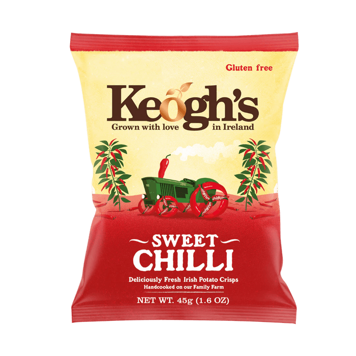 Keoghs Sweet Chilli Crisps - Box of 24 x 50g Packets|Netcrisps - NetCrisps