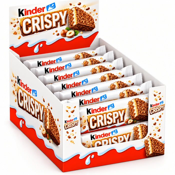 Kinder Crispy Wafer, Chocolate & Hazelnut Bar | 14 x 34.5g