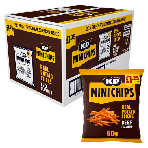 KP Beef Mini Chips 60g - Box of 20 - NetCrisps