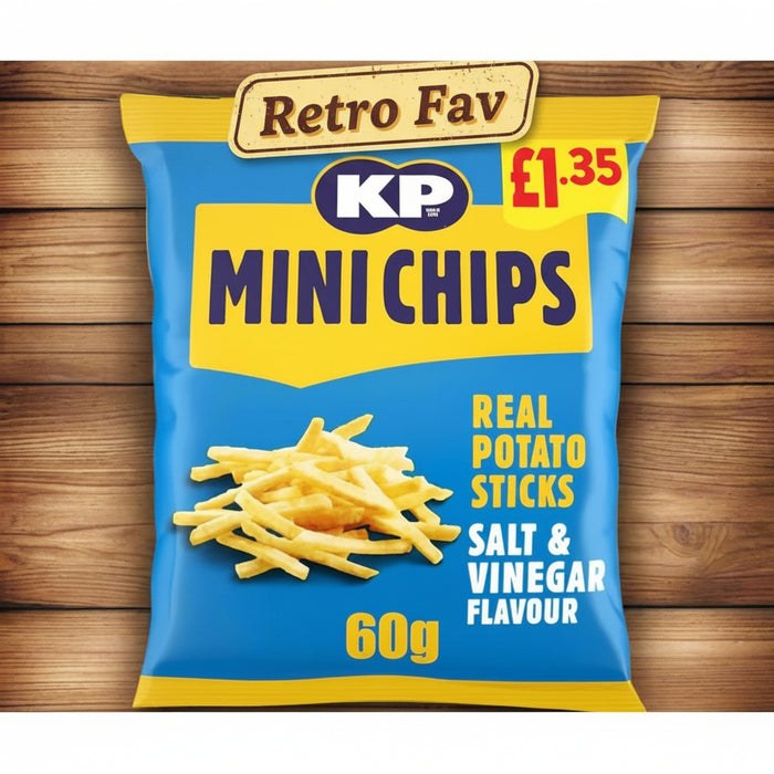 Kp Mini Chips Salt & Vinegar 20 x 60g - NetCrisps