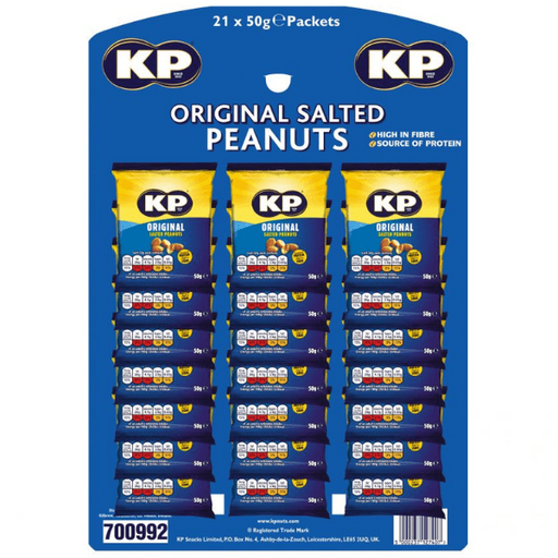 KP Nuts | Card of 21 Packets (50g) Pub Size