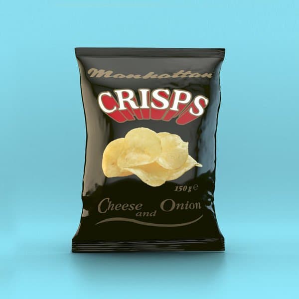 Manhattan Cheese & Onion Crisps | Box of 48 Packets (35g) - NetCrisps