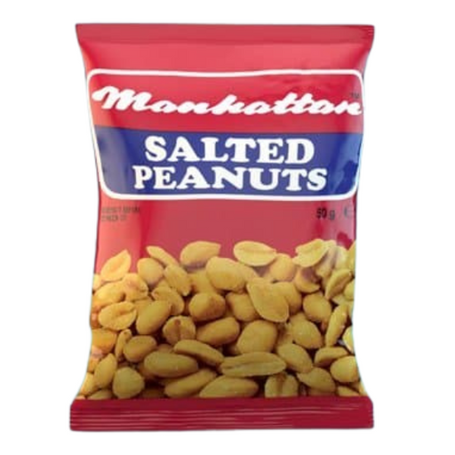 Manhattan Salted Peanuts | Card of 30 Packets (30g) - Nuts & Seeds