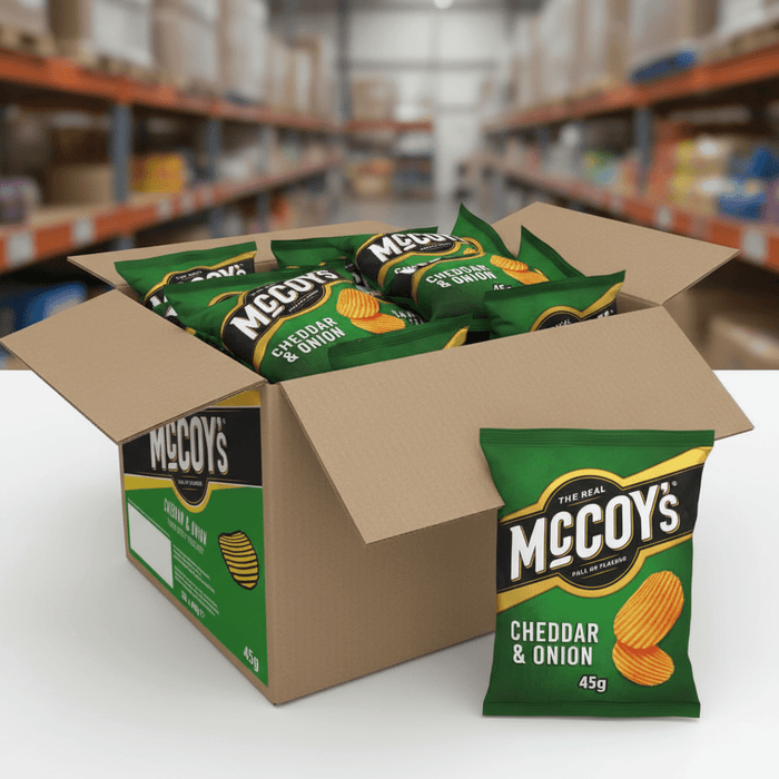 McCoy's Cheddar & Onion Crisps 36 x 45g - NetCrisps
