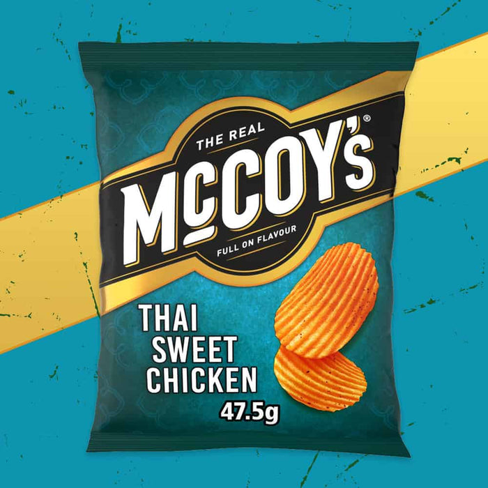 McCoy's Thai Sweet Chicken Ridge Cut Crisps | 36 x 45g Case