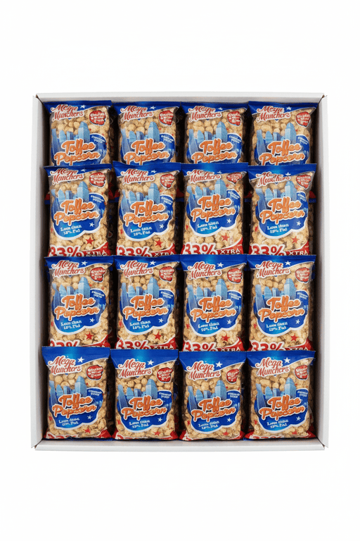 Mega Munchers Toffee Popcorn | Box of 24 Packets (150g) - NetCrisps