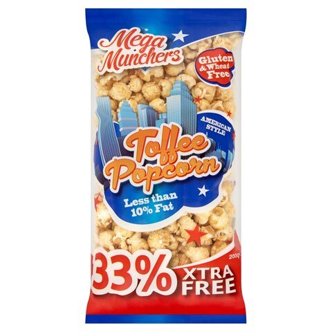 Mega Munchers Toffee Popcorn | Box of 24 Packets (150g) - NetCrisps