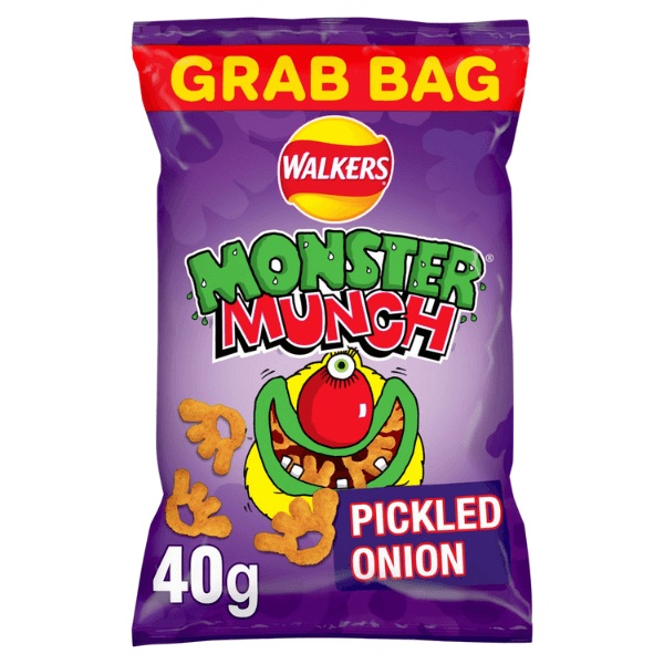 Monster Munch Pickled Onion Grab Bag | Box of 35 Packets (40g) — NetCrisps
