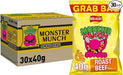 Monster Munch Roast Beef | Box of 35 Packets (40g) - NetCrisps