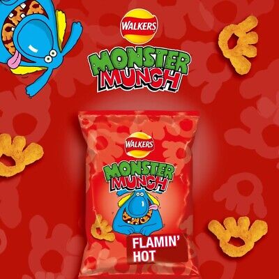 Monster Munch Sweet & Spicy Flamin' Hot | Box of 35 Packets (40g) - NetCrisps