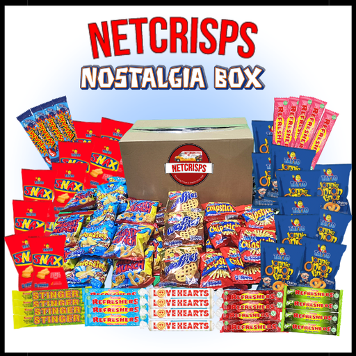 Netcrisps Nostalgia Box | 60 Crisp Packets & 65 Sweet Bars | Netcrisps - NetCrisps
