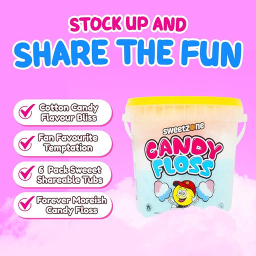 NEW SweetZone Candy Floss | 6 x 50g - NetCrisps
