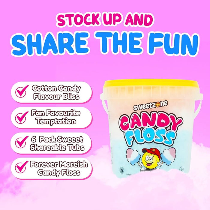 NEW SweetZone Candy Floss | 6 x 50g - NetCrisps