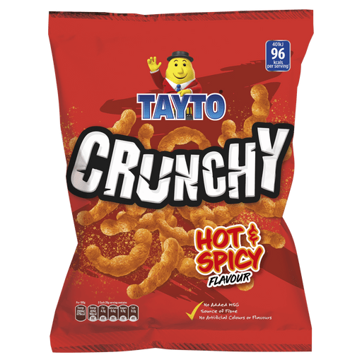New Tayto Crunchy Hot & Spicy Flavour 130g|Netcrisps - NetCrisps
