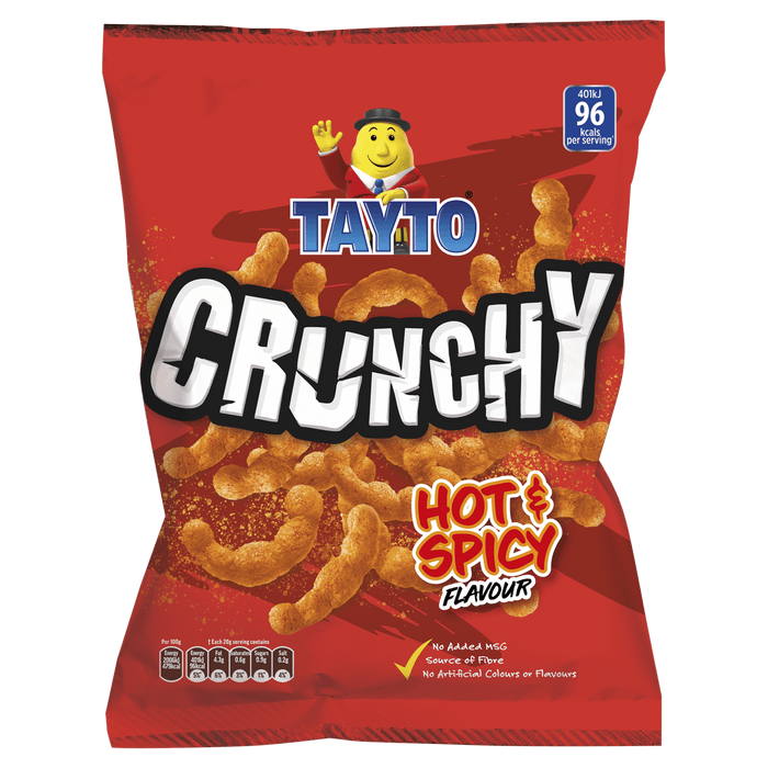New Tayto Crunchy Hot & Spicy Flavour 130g|Netcrisps - NetCrisps