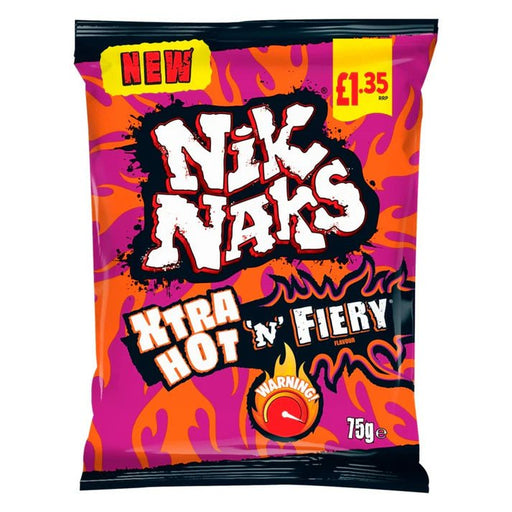 Nik Naks Xtra Hot 'N' Fiery Flavour Crisps - NetCrisps