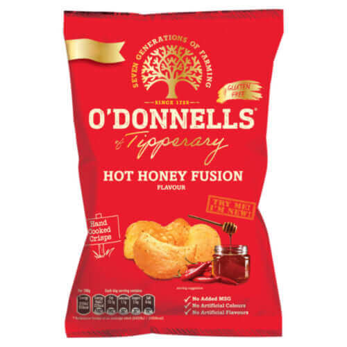 O'Donnells Hot Honey Fusion | Box of 12 Packets (125g) - NetCrisps
