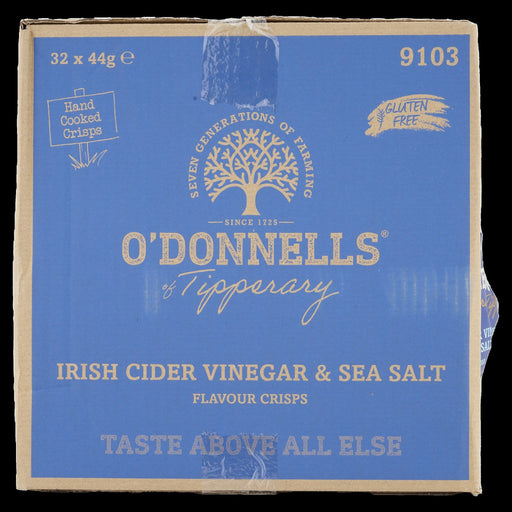 O'Donnells Irish Cider Vinegar & Sea Salt | Box of 32 Packets (50g) | Netcrisps - NetCrisps