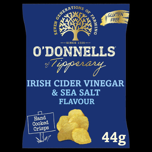 O'Donnells Irish Cider Vinegar & Sea Salt | Box of 32 Packets (50g) | Netcrisps - NetCrisps