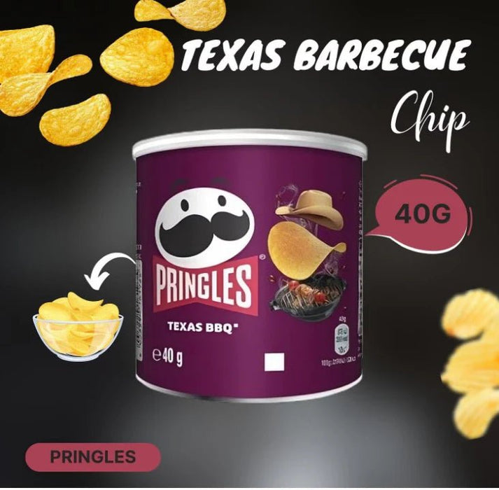 Pringles Texas BBQ | Tray of 12 Tubs (40g) - NetCrisps