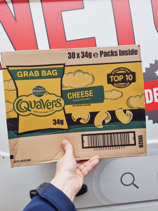 Quavers Cheese 10 x 34g | Light & Curly Potato Snacks - NetCrisps
