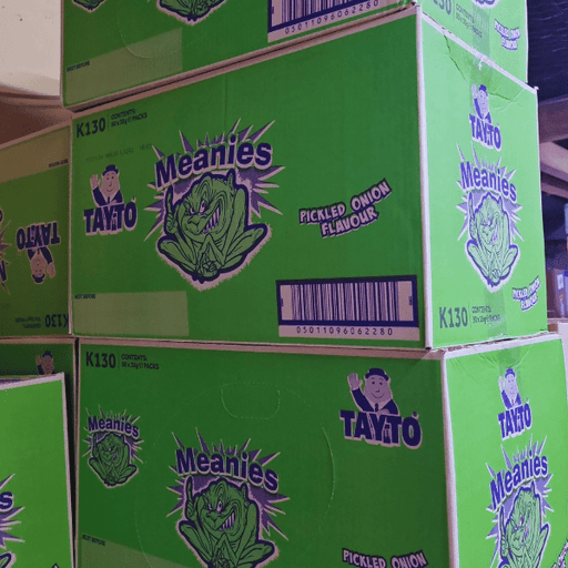 REDUCED Box of Mega Meanies Pickled Onion | Box of 50 Packets (35g) DATED 25/06/26 - NetCrisps