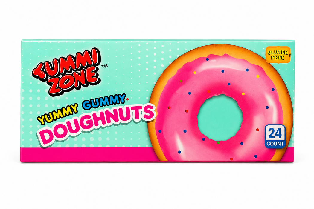 Gummi Zone Gummy Doughnuts | 24 x  24g  | Netcrisps