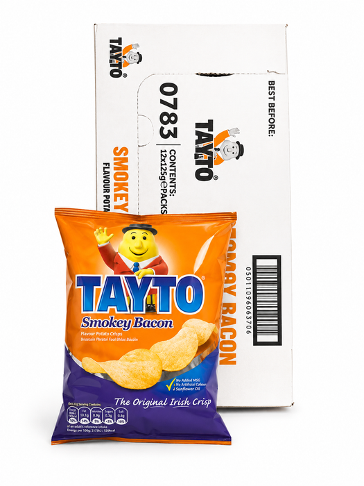 Tayto Smokey Bacon Large Share Bags 12x125g