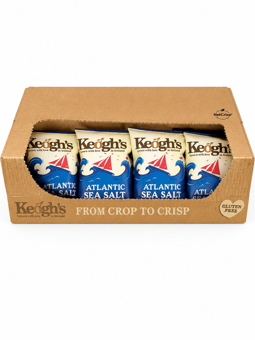 Keoghs Atlantic Sea Salt & Sweet Irish Vinegar Crisps | Box of 24 x 45g