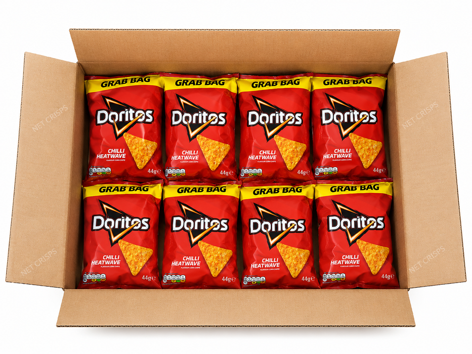 Doritos Chilli Heatwave Crisps | Box of 32 x 40g Bags| Netcrisps