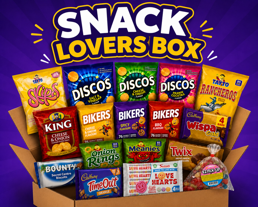 Snack Lovers Box | Irish Crisps, Chocolate & Sweets