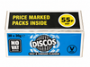 Box of Discos salt and vinegar flavour crisps with price and branding details.