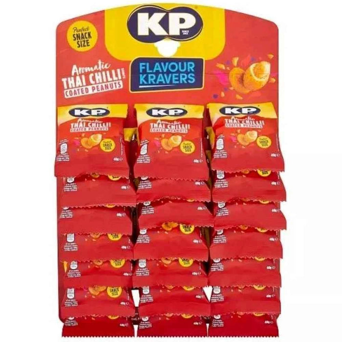 KP Flavour Kravers Aromatic Thai Chilli Coated Peanuts 40g (Pubcard)