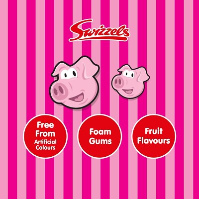 Swizzels Pig's Mugs | Tub of 120 | Pink Foam & Jellies | Netcrisps