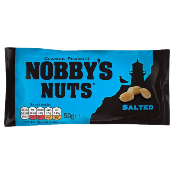 Salted Nobbys Nuts | Card of 24 Packets (50g)DATED 31/01/26 - NetCrisps